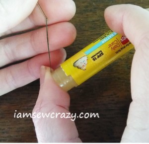 waxing thread with lip balm